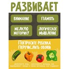 Рамка - вкладыш «Больше - меньше. Овощи», развивающая доска Сегена - Фото 2