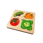 Рамка - вкладыш «Больше - меньше. Овощи», развивающая доска Сегена - Фото 6