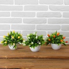 Искусственный цветок в горшке «Тюльпаны», 14×16 см, МИКС - Фото 4