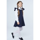 Школьный сарафан для девочки, цвет синий, рост 128 - Фото 3
