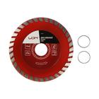 Диск алмазный отрезной ЛОМ, TURBO, сухой рез, 115×22 мм - Фото 1