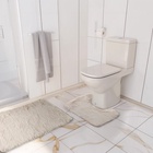 Набор ковриков для ванной и туалета Доляна «Пушистик», 2 шт., 40×50, 50×80 см бежевый - Фото 6