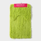 Набор ковриков для ванной и туалета Доляна «Пушистик», 2 шт, 40×50 см, 50×80 см, цвет зелёный - Фото 7