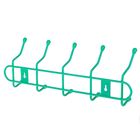 Вешалка настенная на 5 двойных крючков Доляна «Моно", 38×7×12 см, цвет МИКС - Фото 2