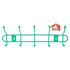 Вешалка настенная на 5 двойных крючков Доляна «Моно", 38×7×12 см, цвет МИКС - Фото 4