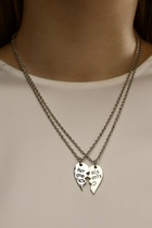 Кулоны парные «Для него и для неё», 45 см, цвет чернёное серебро (комплект 2 шт) - фото 31189851