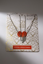 Кулоны парные «Для него и для неё», 45 см, цвет чернёное серебро (комплект 2 шт) - фото 31189852