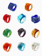 Кольцо «Муранское стекло» вкрапления, цвет МИКС (комплект 12 шт) - фото 39631919