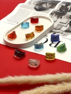 Кольцо «Муранское стекло» вкрапления, цвет МИКС (комплект 12 шт) - фото 39631922