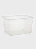 Ящик для хранения, 50 л, 53×38×30 см, с крышкой, прозрачный - Фото 1