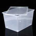 Ящик для хранения с крышкой, 50 л, 53×38×30 см, цвет прозрачный - Фото 2
