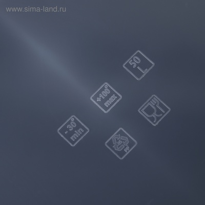 Ящик для хранения, 50 л, 53×38×30 см, с крышкой, прозрачный