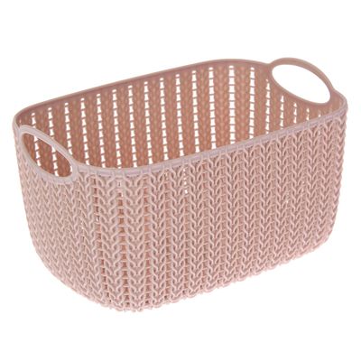 Корзина для хранения «Вязание», 4 л, 24×17×13,5 см, цвет розовый