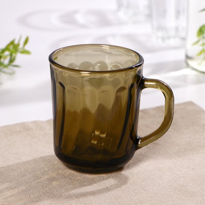 Кружка Elica, 250 мл, стекло, коричневая