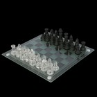 Игра настольная «Шахматы», стеклянные, доска прозрачная, 24х24 см УЦЕНКА - Фото 2