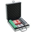 УЦЕНКА Набор для покера в кейсе 100 фиш. без/ном.11гр, 2 колод.карт. х54шт,5 кубиков,20х20см - Фото 2