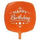 Шар фольгированный 18" "С днём рождения!", квадрат, цвет оранжевый - Фото 2