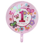 Шар фольгированный 18" "1-й день рождения", розовый - Фото 2