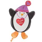 Шар фольгированный 27" "Пингвин с сердцем" - Фото 1