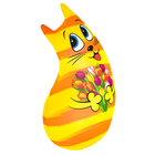 Мягкая игрушка-антистресс "Котик" цвет желтый, 40 см - Фото 2