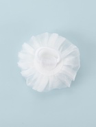 Резинка для волос бант «Школьница», волна жемчуг, d=9 см, белая - Фото 4