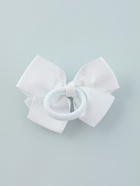 Бант для волос на резинке «Школьница», горох, 9 см, белый - Фото 7