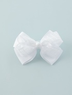 Бант для волос на резинке «Школьница», клеточка, 9 см, белый - Фото 5