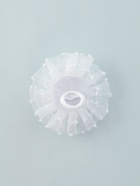 Бант для волос на резинке «Школьница», горох, d=9 см, белый - Фото 6