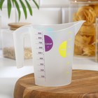 Кувшин мерный IDEA, 1 л, пластик, прозрачный - Фото 3