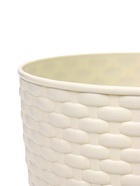 Горшок для цветов с поддоном «Ротанг», 4.7 л, d=15 см, h=14 см, пластиковый, белый - Фото 2