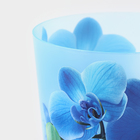 Горшок для орхидей с поддоном «Деко», 1,2 л, цвет голубой - Фото 3