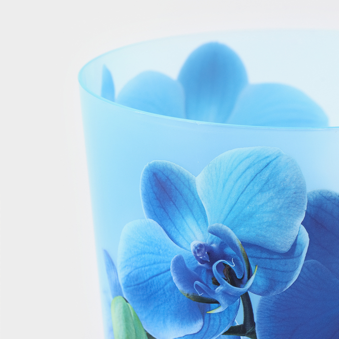 Горшок для орхидей с поддоном «Деко», 1,2 л, цвет голубой - фото 1884787335