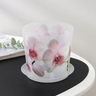 Горшок для орхидей с поддоном «Деко», 1,2 л цвет белый - фото 301477344