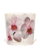 Горшок для орхидей с поддоном IDEA «Деко», 1.2 л, пластиковый, белый - Фото 4