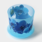 Горшок для орхидей с поддоном «Деко», 2,4 л, цвет голубой - Фото 2