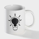 Кружка - хамелеон Доляна «Лампочка», 350 мл, керамика, белая - Фото 3