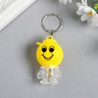 Фонарик брелок для ключей на кольце «Смайлик в кепке», мигает, 5×3×2.5 см, МИКС - Фото 2