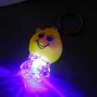 Фонарик брелок для ключей на кольце «Смайлик в кепке», мигает, 5×3×2.5 см, МИКС - Фото 4