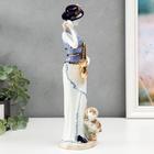 Сувенир керамика "Девушка с саксофоном и собакой" 30х8х8 см - фото 24563051