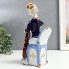 Сувенир керамика "Девушка с контрабасом" 22,5х10х9 см - фото 21819236