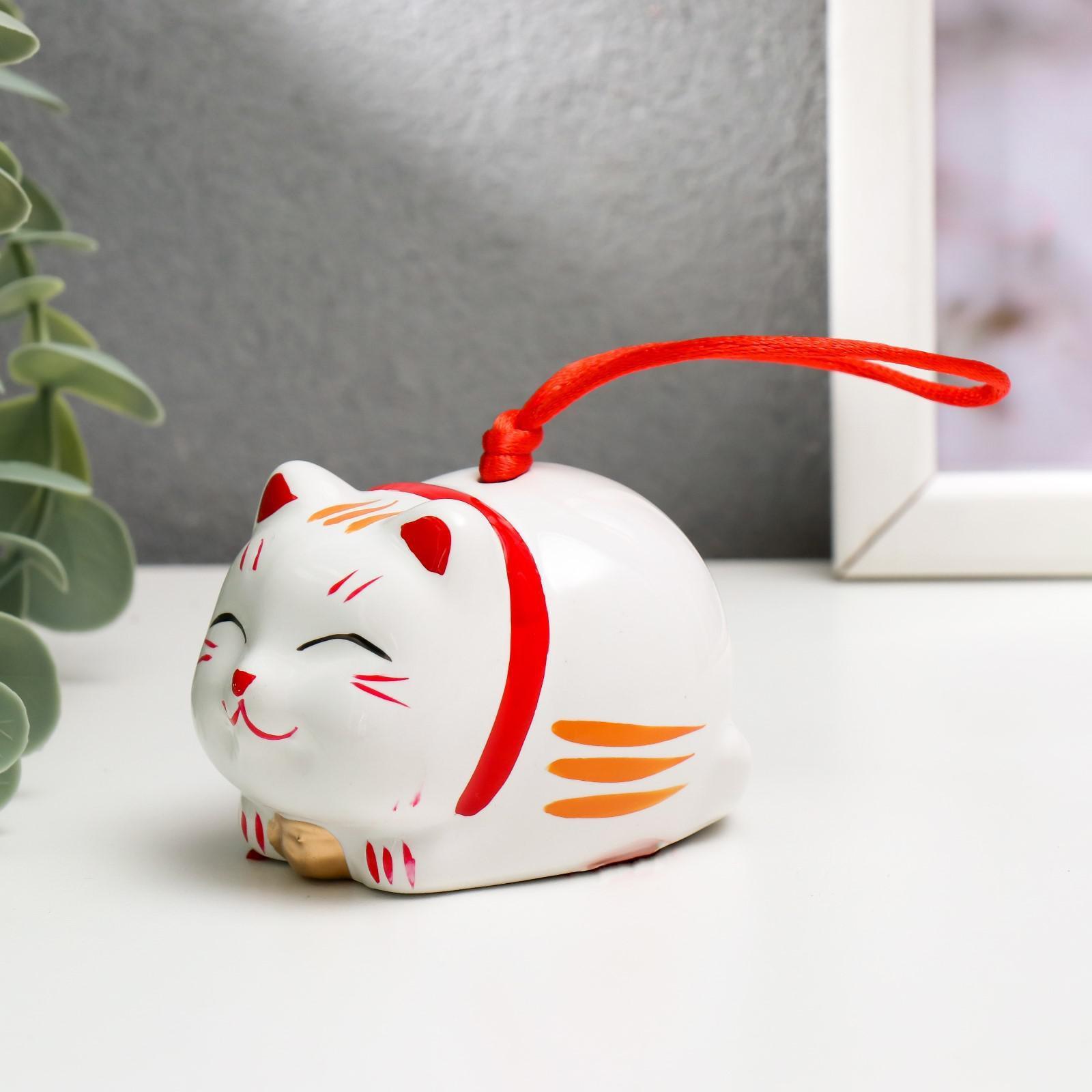 Колокольчик керамика «Фигурка: Манэки-нэко лежит», 5.7×5.5×5 см Колокольчик керамика «Фигурка: Манэки-нэко лежит», 5.7×5.5×5 см