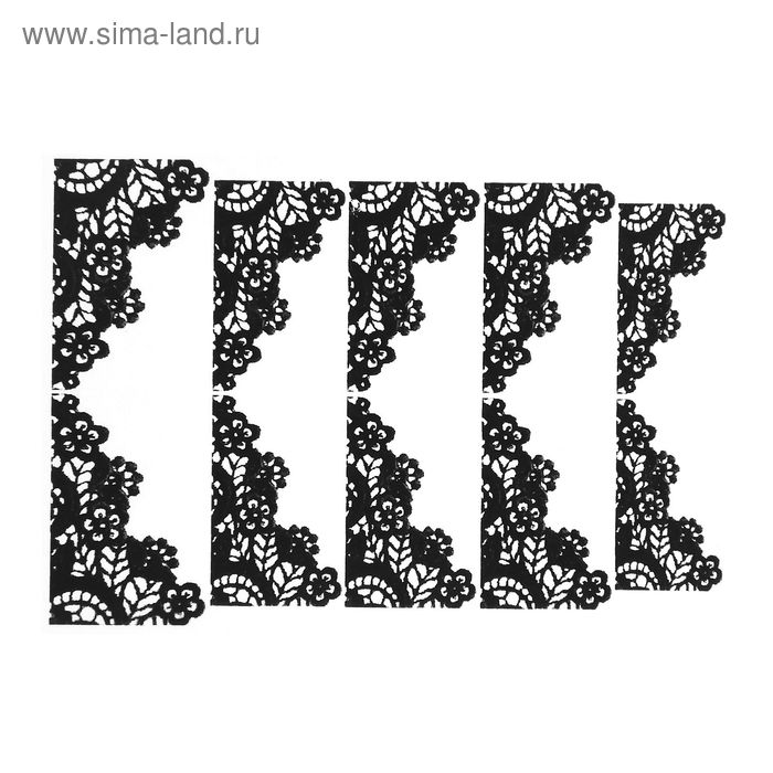 Слайдер-дизайн для ногтей, СЧ14, цвет чёрный - Фото 1