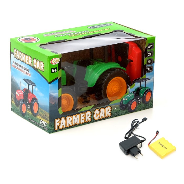 Трактор радиоуправляемый «Фермер», работает от аккумулятора, световые эффекты, цвета МИКС - фото 1908319858
