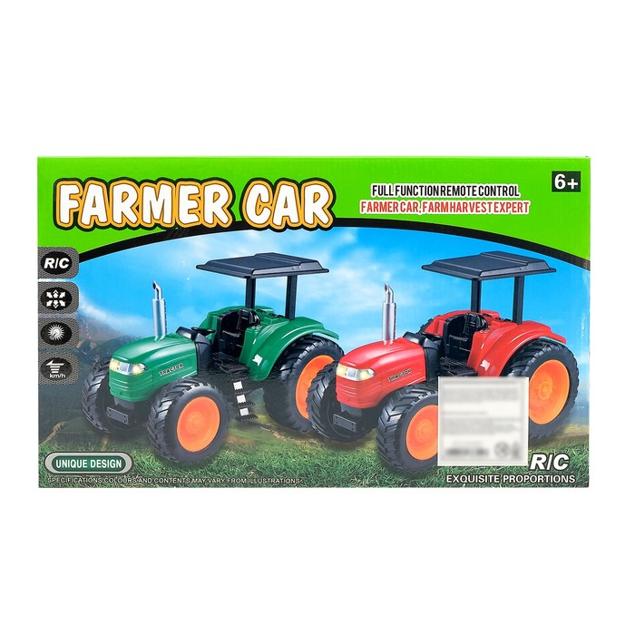 Трактор радиоуправляемый «Фермер», работает от аккумулятора, световые эффекты, цвета МИКС - фото 1908319859