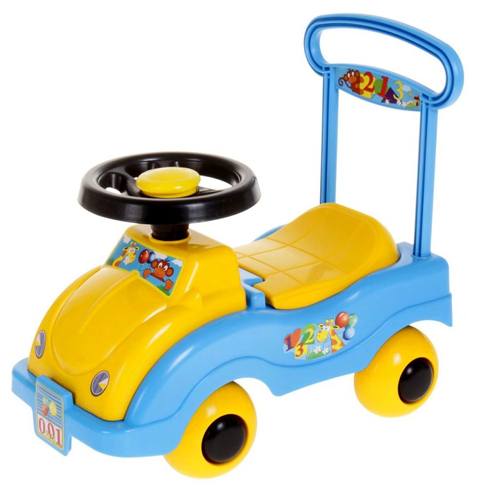 Толокар-автомобиль №1, с гудком-пищалкой - Фото 1