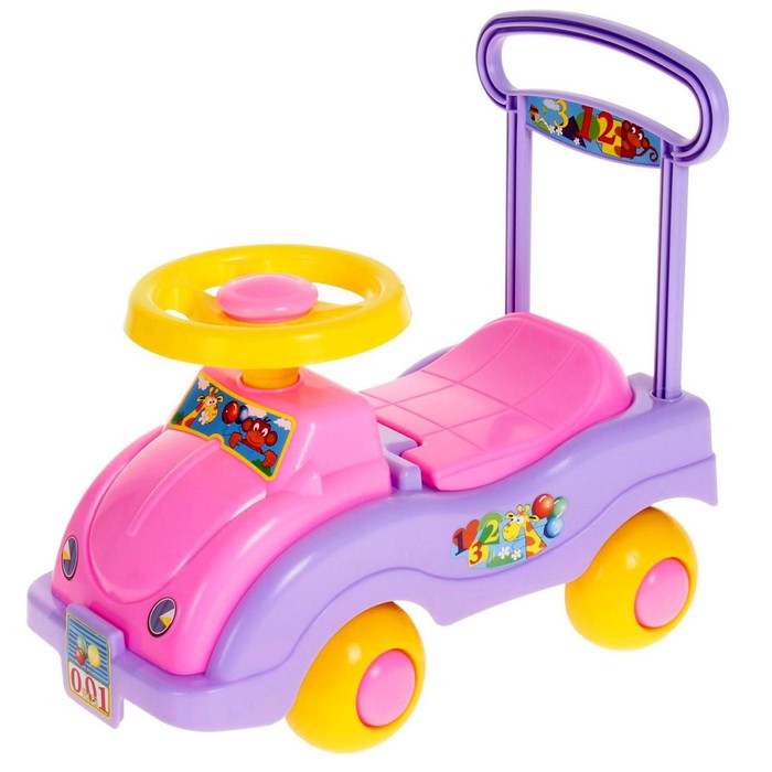 Толокар-автомобиль для девочек, с гудком-пищалкой - Фото 1
