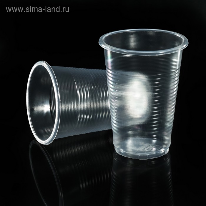 Набор одноразовых стаканов, 200 мл, 12 шт в п/п упаковке, цвет прозрачный - Фото 1