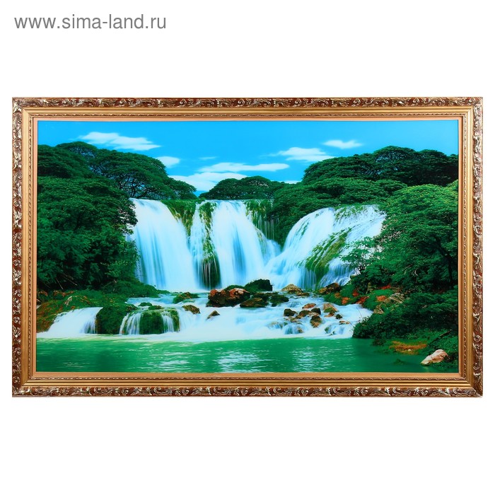 Световая картина "Горный водопад" 117*75 см - Фото 1