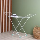 Сушилка для белья напольная складная, рабочая длина 18 м, высота от пола 95 см, ширина 54 см, белая - Фото 1