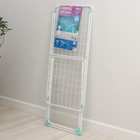 Сушилка для белья напольная складная, рабочая длина 18 м, высота от пола 95 см, ширина 54 см, белая - Фото 12